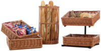 A photo montage of various wicker baskets