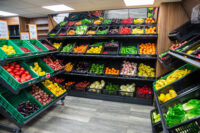Fruit and vegetable shelving photo