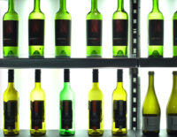 Wine display shelves photo