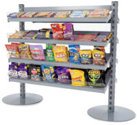 Photo of a queue system to display confectionery products.