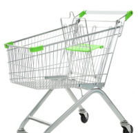 Wire shopping trolley photograph