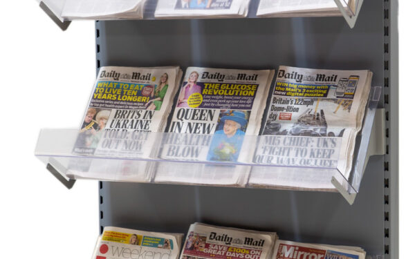 Silver Newspaper Bay 3 Tier