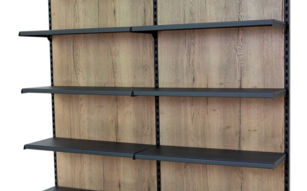 Wooden Backed Shelving